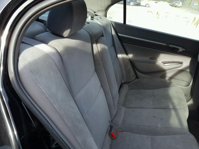 1HGFA16829L007541 - 2009 HONDA CIVIC EX შავი ფოტო 6