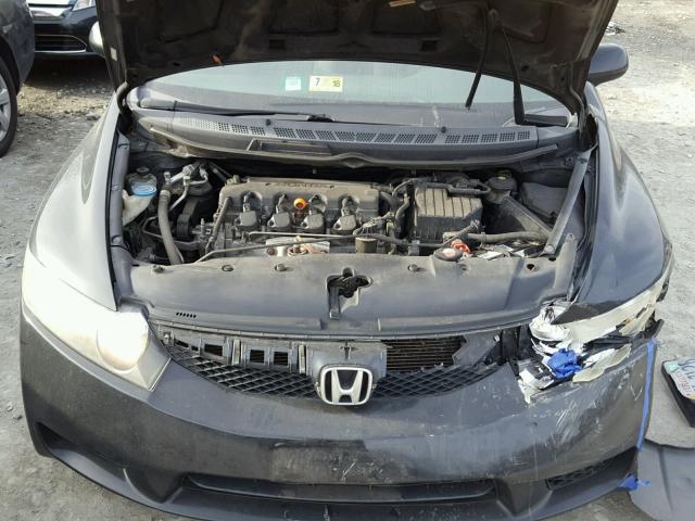 1HGFA16829L007541 - 2009 HONDA CIVIC EX BLACK photo 7