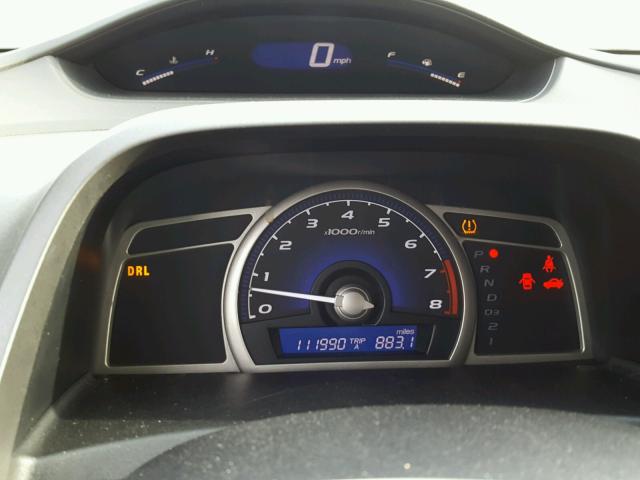 1HGFA16829L007541 - 2009 HONDA CIVIC EX შავი ფოტო 8