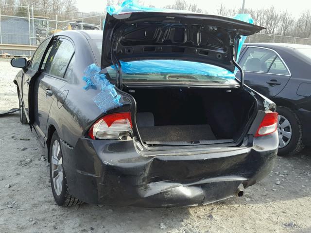 1HGFA16829L007541 - 2009 HONDA CIVIC EX შავი ფოტო 9