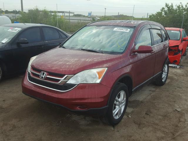 5J6RE3H76AL042811 - 2010 HONDA CR-V EXL RED photo 2