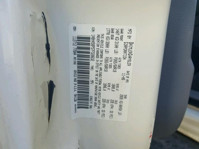1A8HX58P57F528632 - 2007 CHRYSLER ASPEN LIMI WHITE photo 10