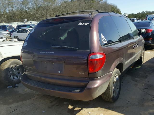 1D4GP45R04B507325 - 2004 DODGE CARAVAN SX BURGUNDY photo 4