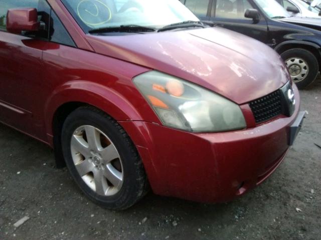 5N1BV28U76N112007 - 2006 NISSAN QUEST S BURGUNDY photo 9