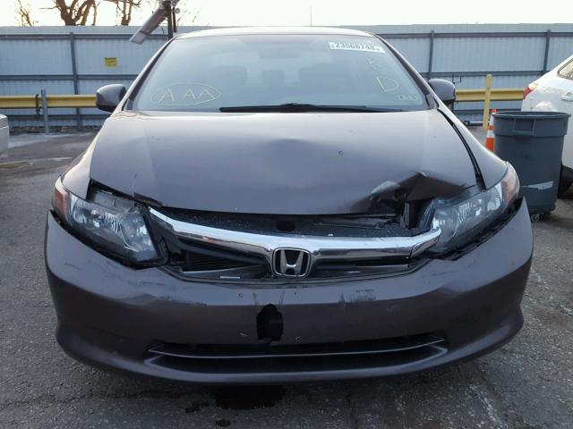 2HGFB2F52CH601088 - 2012 HONDA CIVIC LX GRAY photo 9