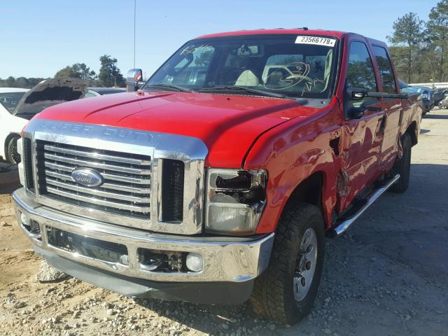 1FTSW21R78EE00460 - 2008 FORD F250 SUPER RED photo 2