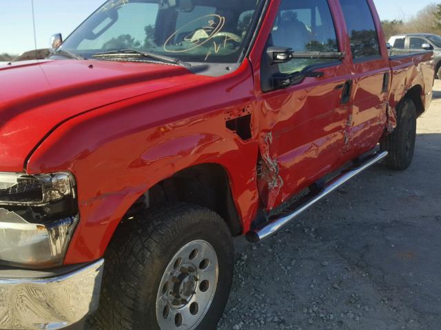 1FTSW21R78EE00460 - 2008 FORD F250 SUPER RED photo 9