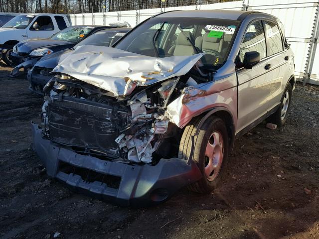 5J6RE38309L030582 - 2009 HONDA CR-V LX SILVER photo 2