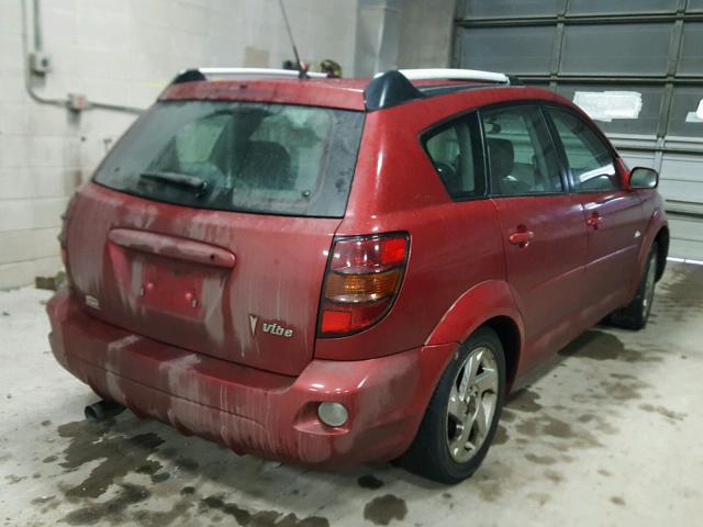 5Y2SL63815Z411334 - 2005 PONTIAC VIBE RED photo 4