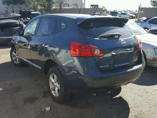 JN8AS5MT7DW035125 - 2013 NISSAN ROGUE S BLUE photo 3