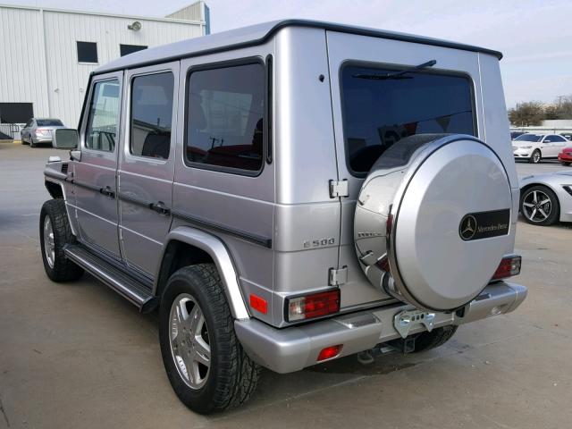 WDCYR49E42X128728 - 2002 MERCEDES-BENZ G 500 GRAY photo 3