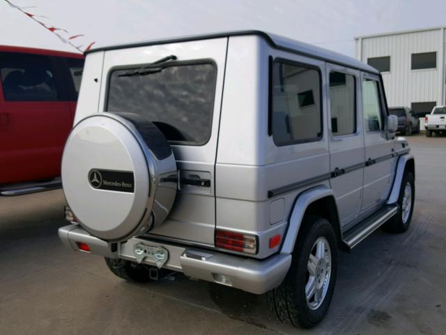 WDCYR49E42X128728 - 2002 MERCEDES-BENZ G 500 GRAY photo 4