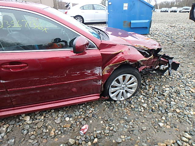 4S3BMDL61C2034607 - 2012 SUBARU LEGACY 3.6 MAROON photo 10