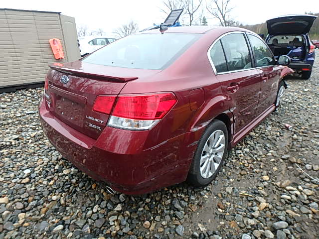 4S3BMDL61C2034607 - 2012 SUBARU LEGACY 3.6 MAROON photo 4