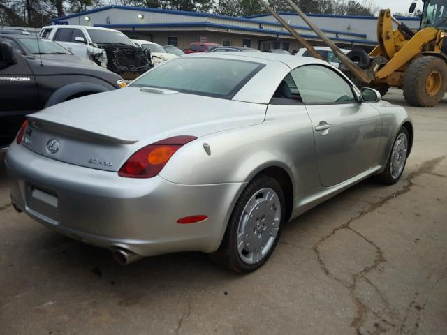 JTHFN48Y120013385 - 2002 LEXUS SC 430 SILVER photo 4