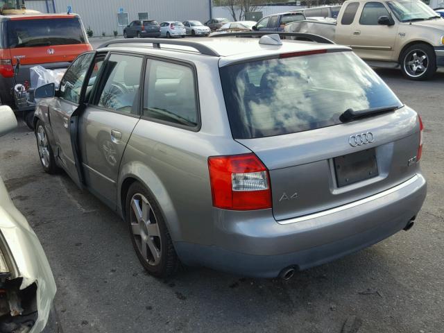 WAUVC68E94A108078 - 2004 AUDI A4 1.8T AV GRAY photo 3