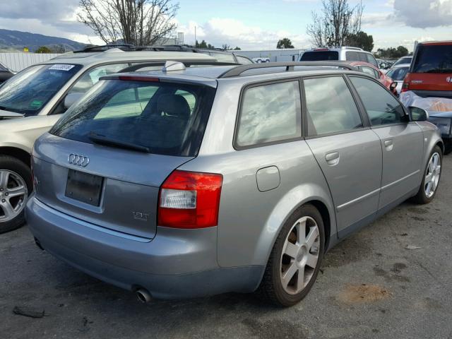 WAUVC68E94A108078 - 2004 AUDI A4 1.8T AV GRAY photo 4