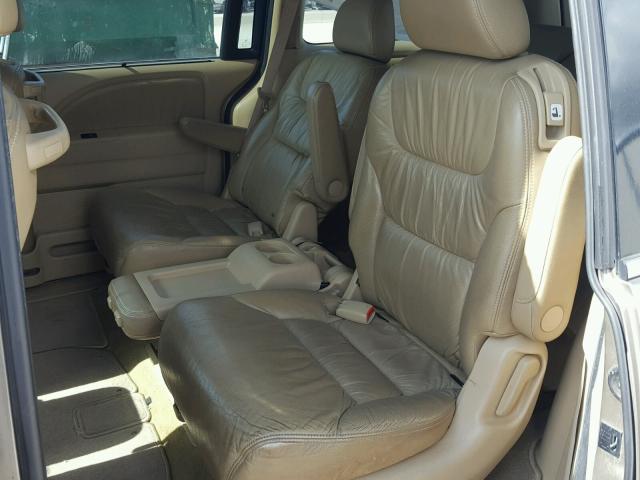 5FNRL3H75AB065222 - 2010 HONDA ODYSSEY EX TAN photo 6