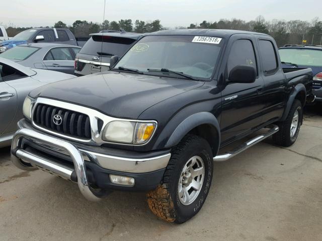 5TEGN92N82Z061886 - 2002 TOYOTA TACOMA DOU BLACK photo 2