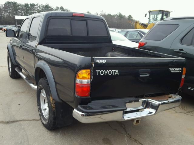 5TEGN92N82Z061886 - 2002 TOYOTA TACOMA DOU BLACK photo 3