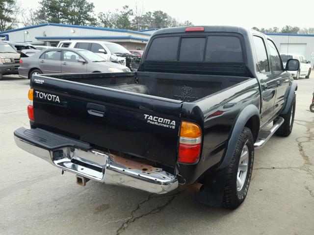 5TEGN92N82Z061886 - 2002 TOYOTA TACOMA DOU BLACK photo 4