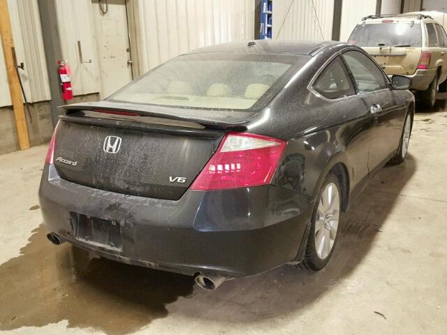 1HGCS22858A801861 - 2008 HONDA ACCORD EXL BLACK photo 4