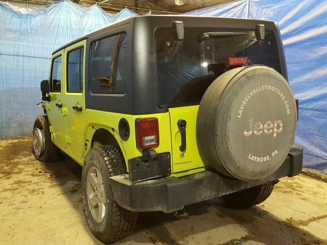 1C4BJWDG2GL317156 - 2016 JEEP WRANGLER U GREEN photo 3