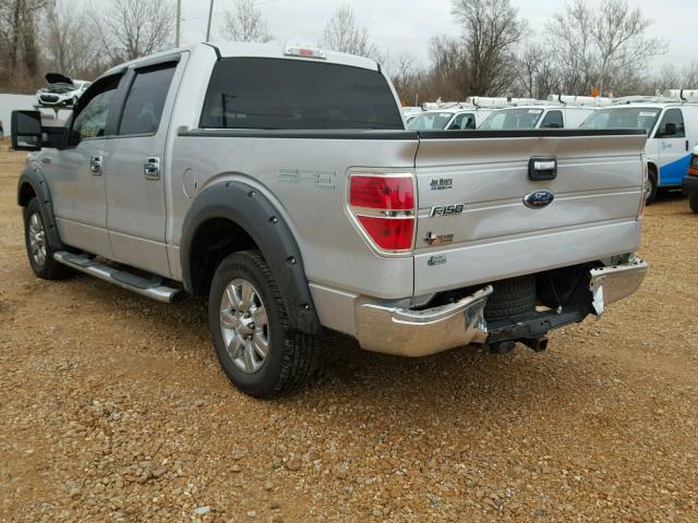 1FTRW12869FA51611 - 2009 FORD F150 SUPER SILVER photo 3