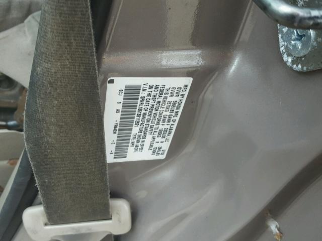 5FNRL18613B112521 - 2003 HONDA ODYSSEY EX TAN photo 10