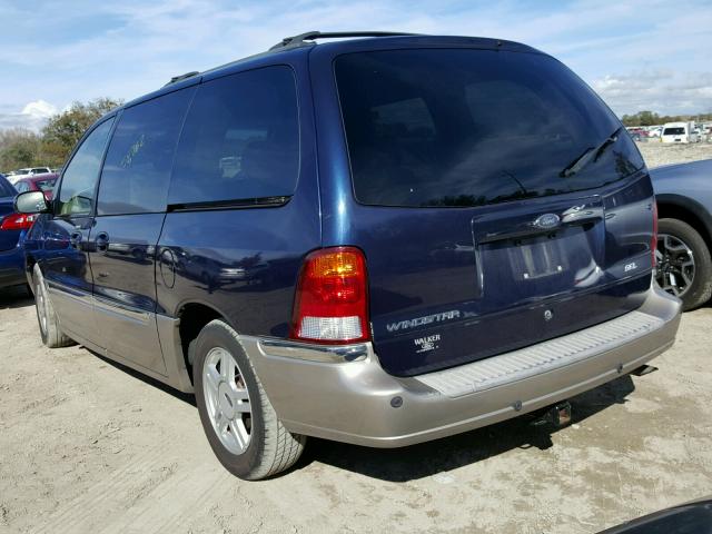 2FMZA53492BA52966 - 2002 FORD WINDSTAR S BLUE photo 3