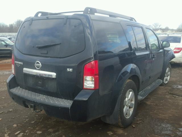 5N1AR18B08C642357 - 2008 NISSAN PATHFINDER BLACK photo 4