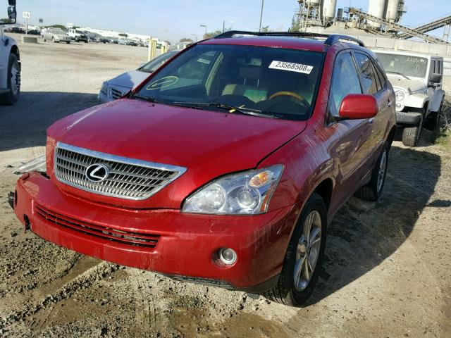 JTJGW31U782006455 - 2008 LEXUS RX 400H RED photo 2