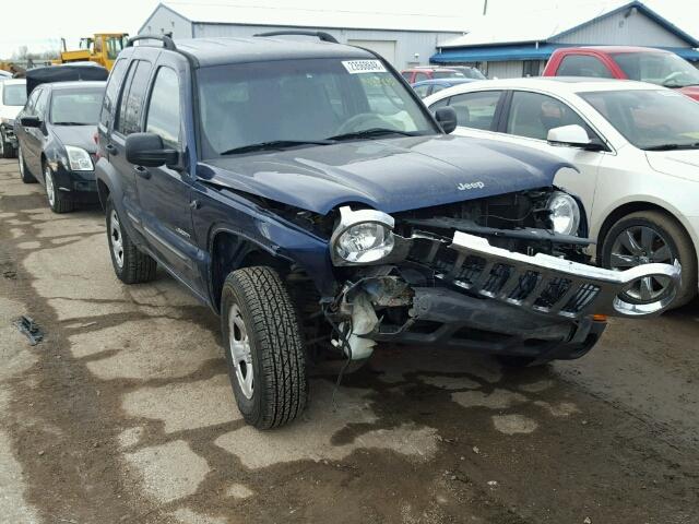 1J4GL48K54W281860 - 2004 JEEP LIBERTY SP BLUE photo 1