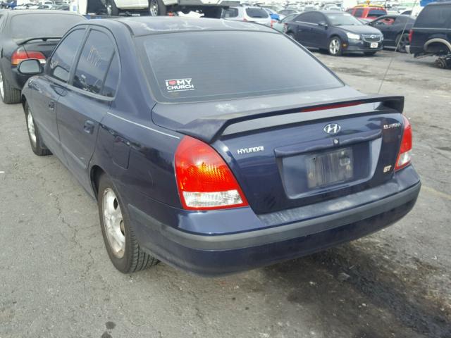 KMHDN45D03U528751 - 2003 HYUNDAI ELANTRA GL BLUE photo 3