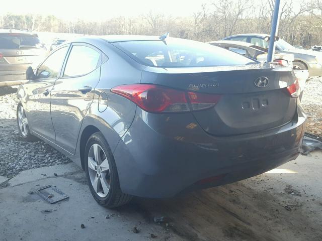 5NPDH4AE2DH363842 - 2013 HYUNDAI ELANTRA GL GRAY photo 3