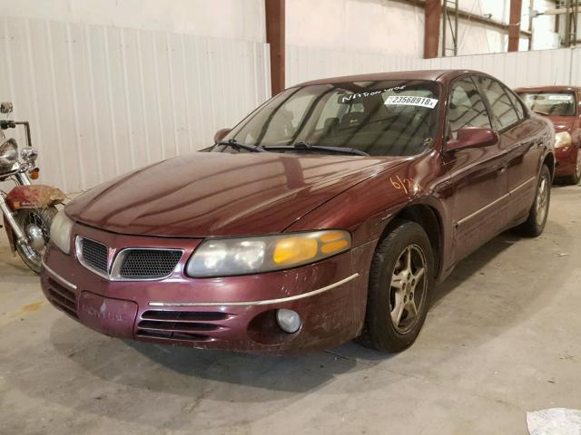 1G2HX54K614136204 - 2001 PONTIAC BONNEVILLE MAROON photo 2