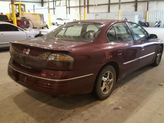 1G2HX54K614136204 - 2001 PONTIAC BONNEVILLE MAROON photo 4