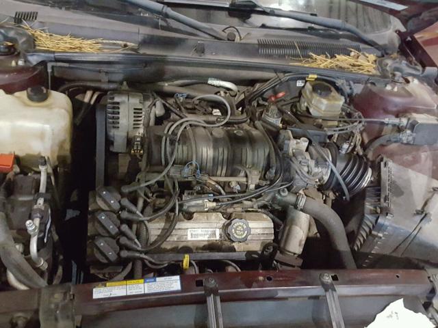 1G2HX54K614136204 - 2001 PONTIAC BONNEVILLE MAROON photo 7