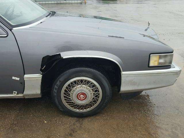 1G6CB1159K4358090 - 1989 CADILLAC FLEETWOOD GRAY photo 9