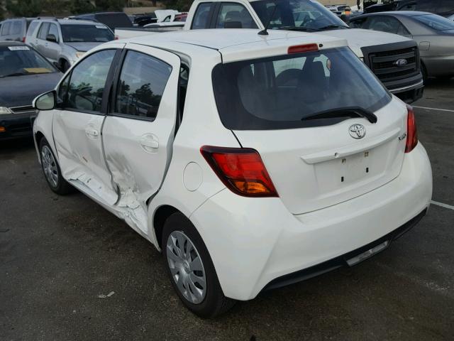 VNKKTUD37FA046236 - 2015 TOYOTA YARIS WHITE photo 3