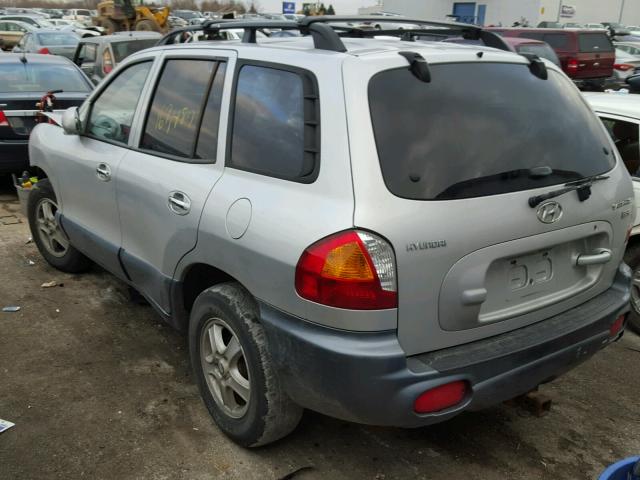 KM8SC13E34U854875 - 2004 HYUNDAI SANTA FE G SILVER photo 3