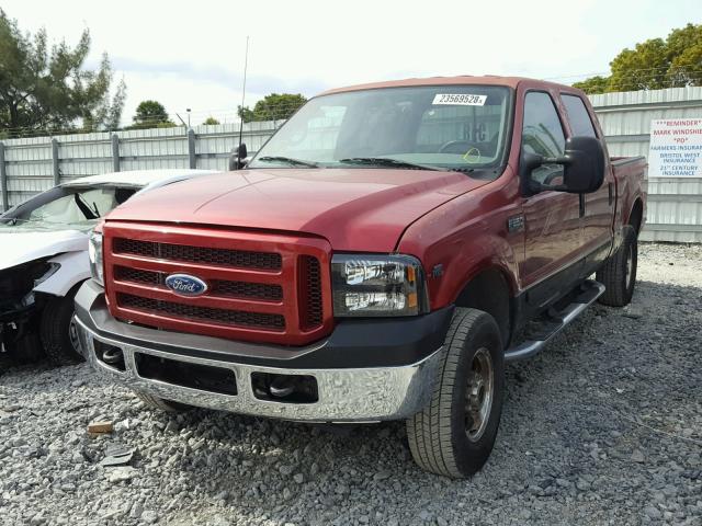 1FTNW21L51ED14658 - 2001 FORD F250 SUPER RED photo 2