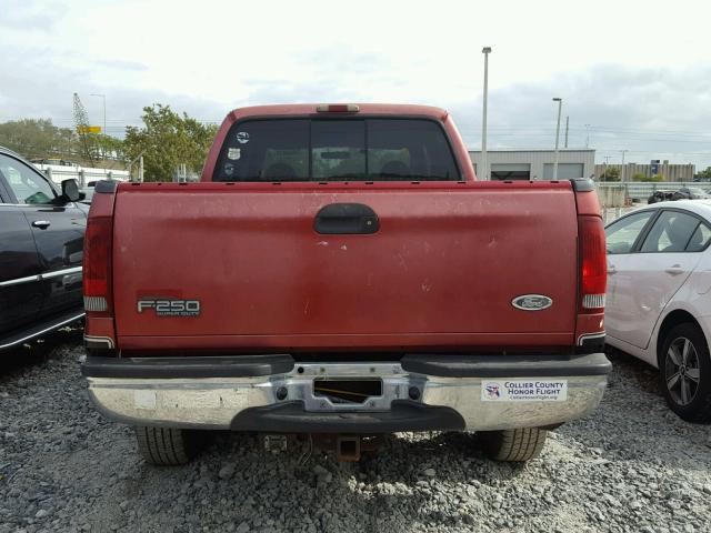 1FTNW21L51ED14658 - 2001 FORD F250 SUPER RED photo 9