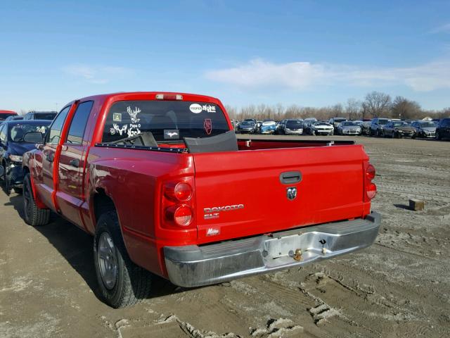 1D7HE48K95S324244 - 2005 DODGE DAKOTA QUA RED photo 3