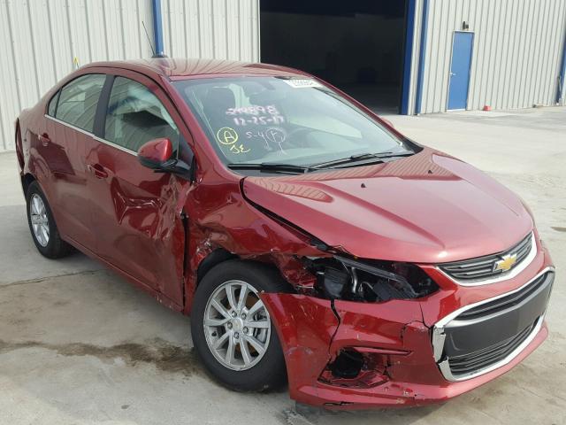 1G1JD5SH0J4100840 - 2018 CHEVROLET SONIC LT RED photo 1