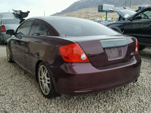 JTKDE167370168781 - 2007 TOYOTA SCION TC PURPLE photo 3