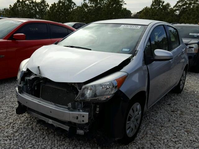 JTDKTUD30CD529053 - 2012 TOYOTA YARIS SILVER photo 2