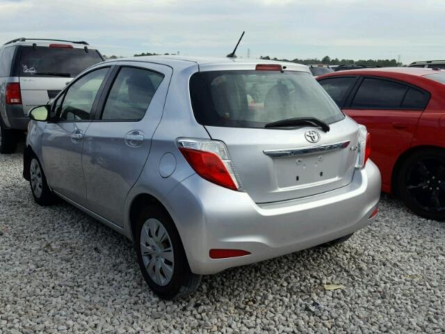 JTDKTUD30CD529053 - 2012 TOYOTA YARIS SILVER photo 3