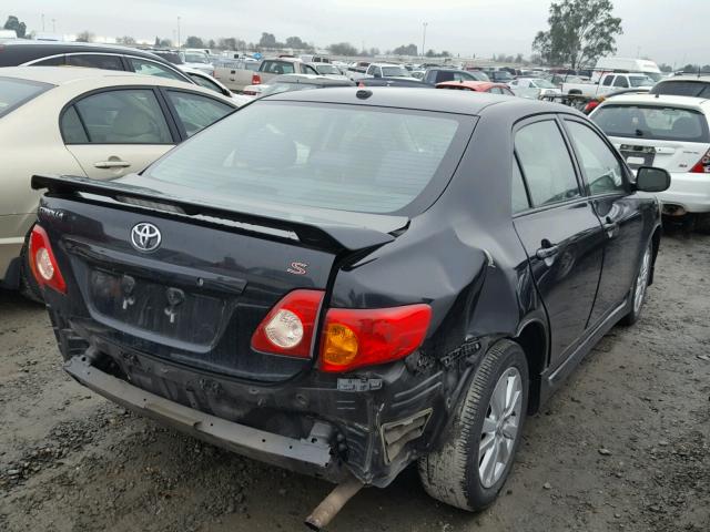 1NXBU40E29Z008067 - 2009 TOYOTA COROLLA BA BLACK photo 4