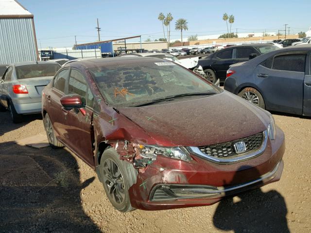 2HGFB2F80FH554707 - 2015 HONDA CIVIC EX RED photo 1